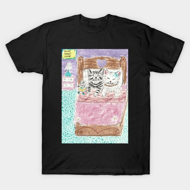 Sleeping kittens cat  art T-Shirt by SamsArtworks